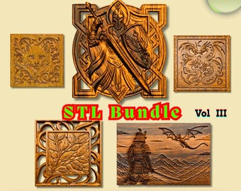 Exclusive STL Bas Relief Bundle for CNC and 3D Printing | High Quality Digital Wood Carving Wall Art Models and Decorative Panels