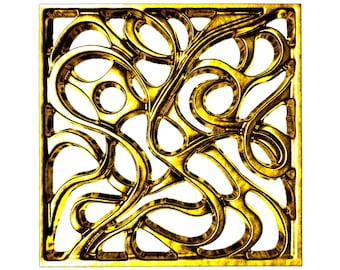 Geometric parametric pattern 3D panel, CNC relief, 3D wall art, 3D printing projects, pierced bas relief Stl file for 3-axis router carving