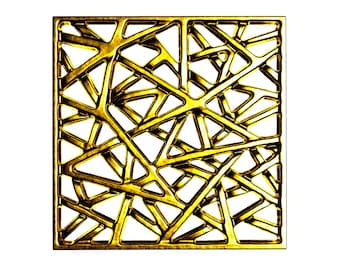 Abstract geometric 3D panel STL file for CNC 3D printing, geometric wall art design, STL Obj files for router carving and 3D model projects