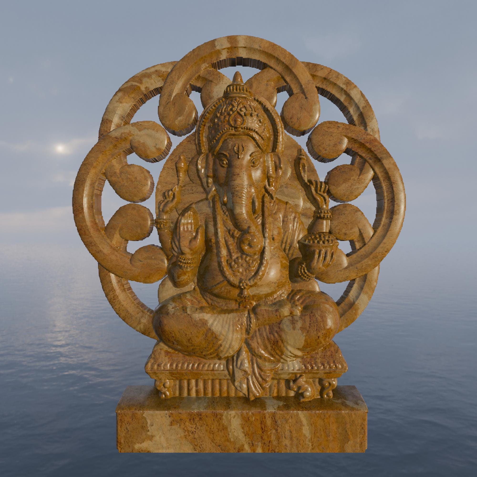 Ganesha 3D STL Model for 3 Axis CNC and 3D Printing | Hindu God Relief ...