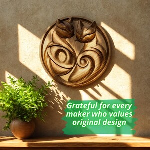 Cat Relief CNC STL File Decorative Wall Art STL Digital Wood Carving 3D STL Sculpture Bas Relief Panel Router CNC Design Model