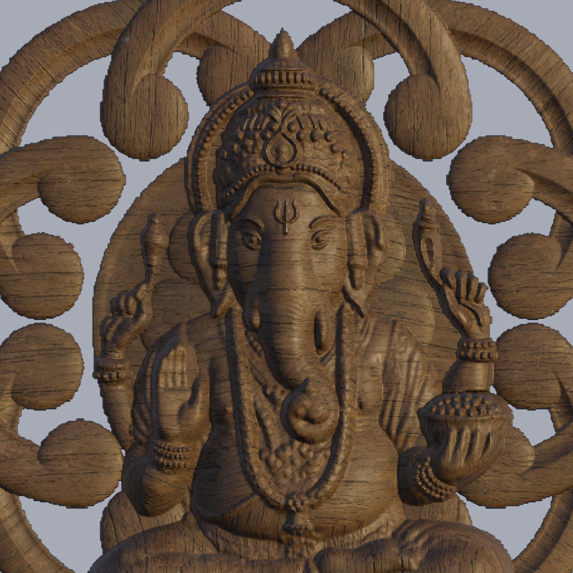Ganesha 3D STL Model for 3 Axis CNC and 3D Printing | Hindu God Relief ...