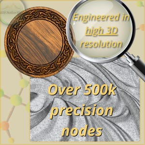 Round wooden tray with Celtic knot border relief, shown with wine bottle and glasses, decorative CNC carving design.