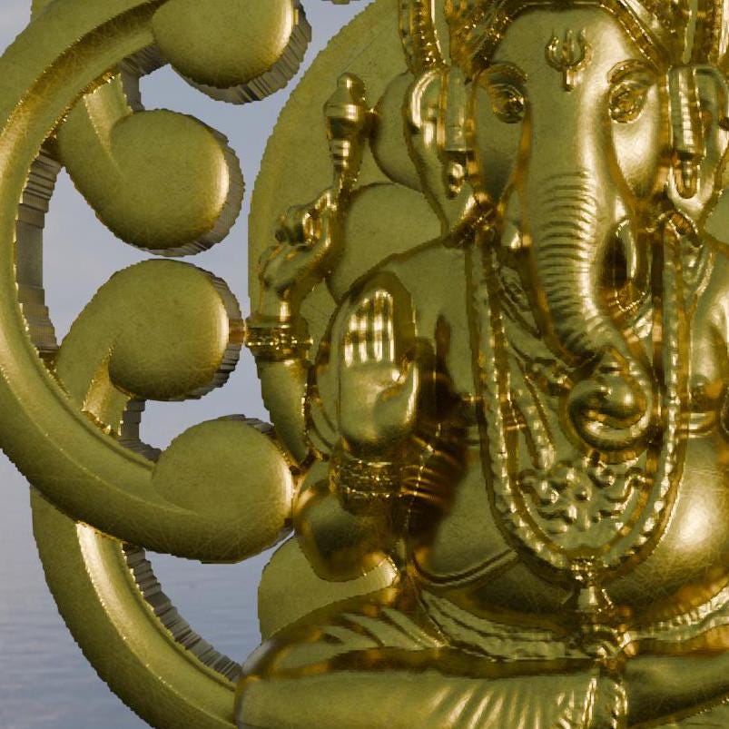Ganesha 3D STL Model for 3 Axis CNC and 3D Printing | Hindu God Relief ...