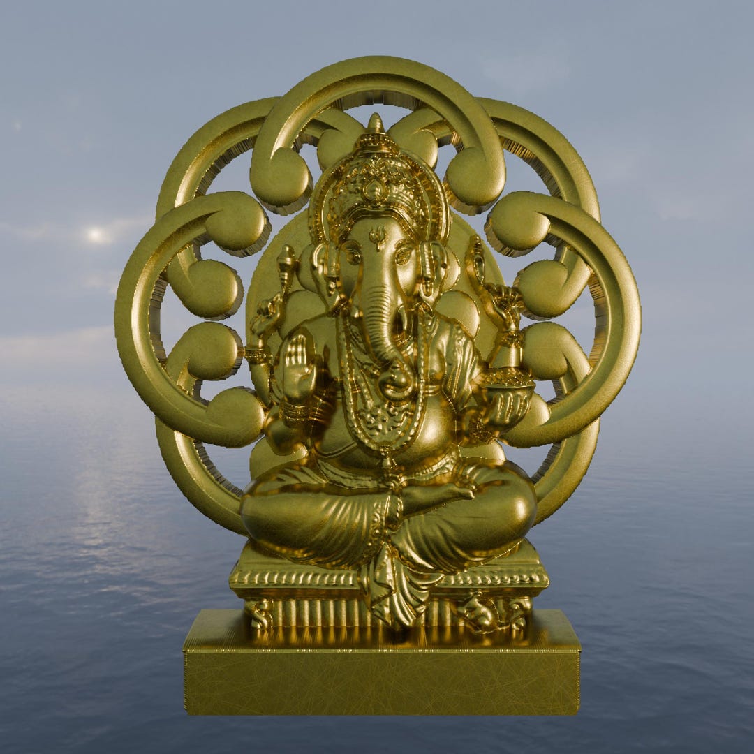 Ganesha 3D STL Model for 3 Axis CNC and 3D Printing | Hindu God Relief ...