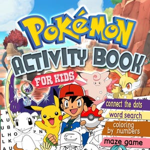 Pokémon-Inspired Digital Activity Book for Kids - 25 activity pages