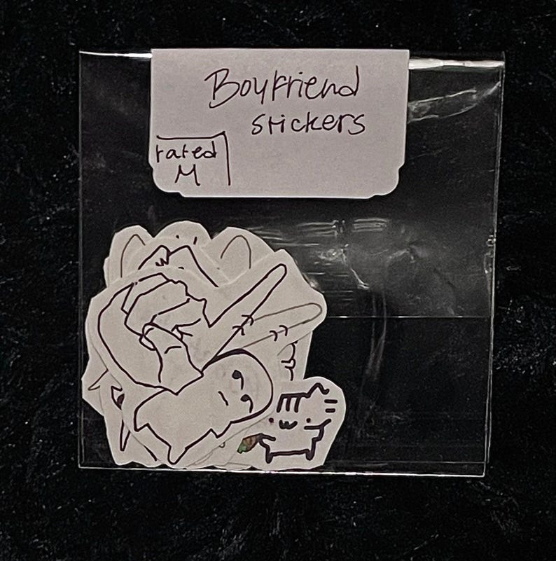 Matte Custom Boyfriend Stickers - Etsy