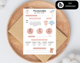 Jeu pronostics bébé - Baby Shower