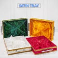 Handcrafted Satin Wedding Tray | Nikkah Mehndi Diwali Gifts | Pakistani Bridal Decoration product logo