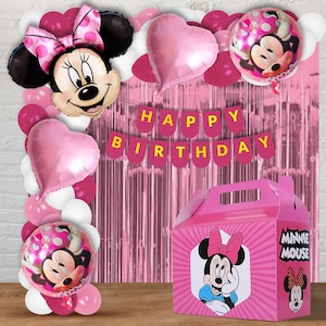Minnie Mouse Balloon Kit Birthday Party Decor  Balloon Garland Kit, For Baby Shower,  Backdrop, Indoor  Decor Minnie Mouse Theme Decoration