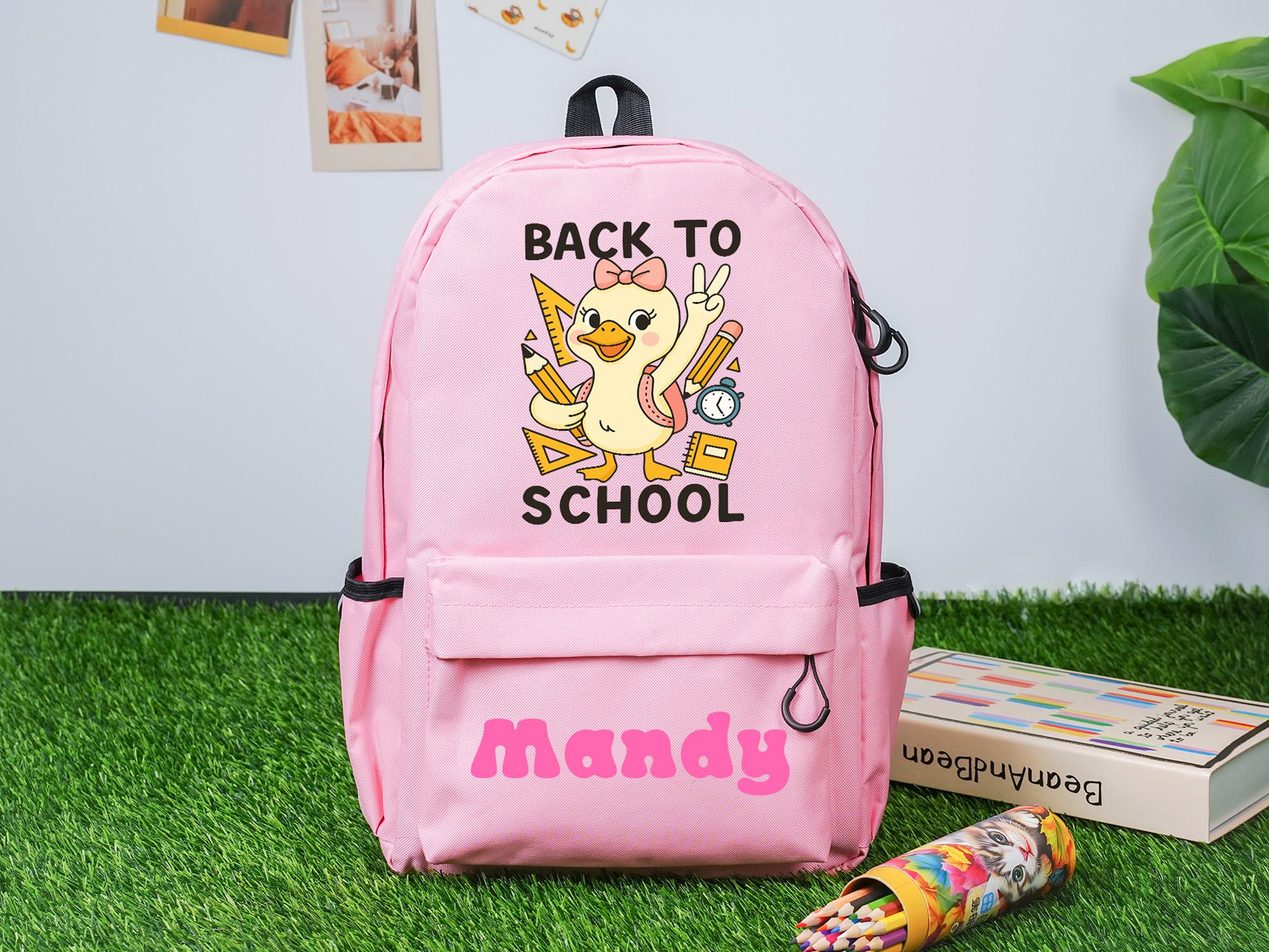 Custom Back to School backpack,Cute Goose School Bag,Personalized School Goose Bag,Birthday Gift For Girls and Boys,Animal School Bag