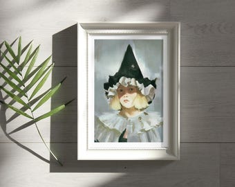 Witchy Wall Decor | Little Witch Print | Glossy/matte Finish