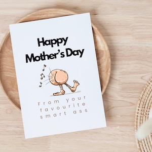 Cartão engraçado para o Dia das Mães, presente humorístico para mães