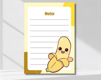 Kawaii Banana Notizblock, Obst Notizblock