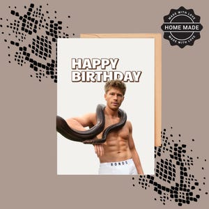 Carte d'anniversaire drôle de Robert Irwin - Humour piège de la soif pour elle - Idée cadeau hilarante pour les amoureux des animaux, les fans de zoo, le thème de l'Australie