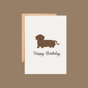Cute Dog Birthday Card Funny Puppy Greeting for Dog Lover Friend Her Him Kids Animal Themed Card with Adorable Illustration