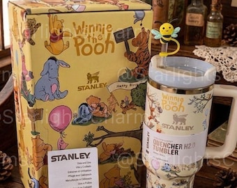 Vaso clásico de Winnie the Pooh de Stanley de 1,2 litros (40 oz), vaso de viaje personalizado con nombre grabado.