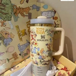 Classic The Pooh Stanley Tumbler 40oz, Laser Printed Design