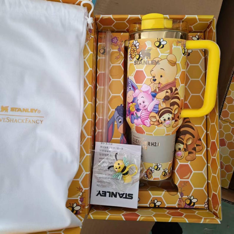 Classic The Pooh Stanley Tumbler 40oz, Laser Printed Design image 7