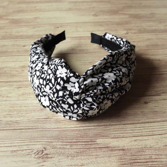 Floral Headband (black) - Etsy display picture 1