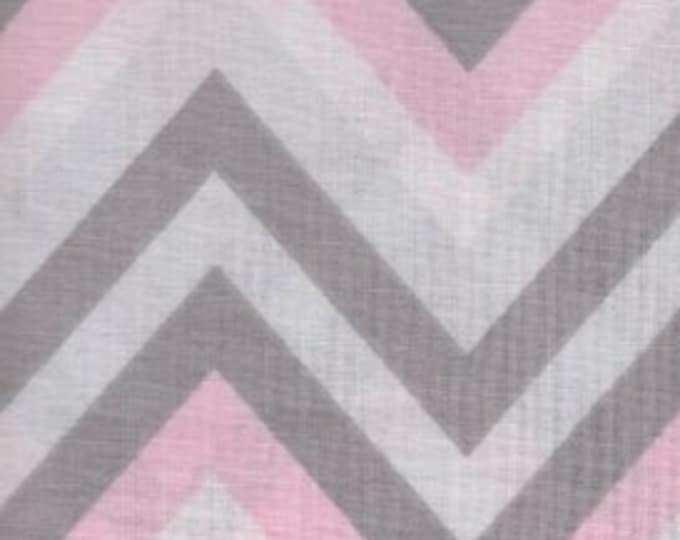 Chevrons!  Pink and Gray.....100% Cotton....56" Wide!