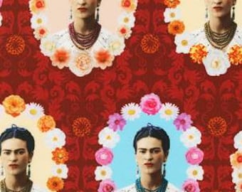 Robert Kaufman Frida Kahlo Portraits....100% Cotton