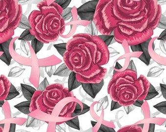 Breast Cancer Awareness Pink Ribbon Prints!  4 Different Prints to Choose From!  All 100% Cotton!