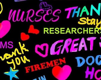 Sykel First Responders Thank You in Black!!  100% Cotton