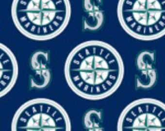 MLB Seattle Mariners....Wear Your Seattle Pride!!  Perfect for Face Coverings!  100% Cotton and 54" Wide