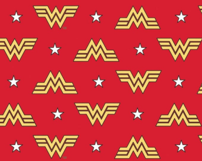 Camelot Cottons Wonder Woman Logo Flannel.....100% Cotton FLANNEL!