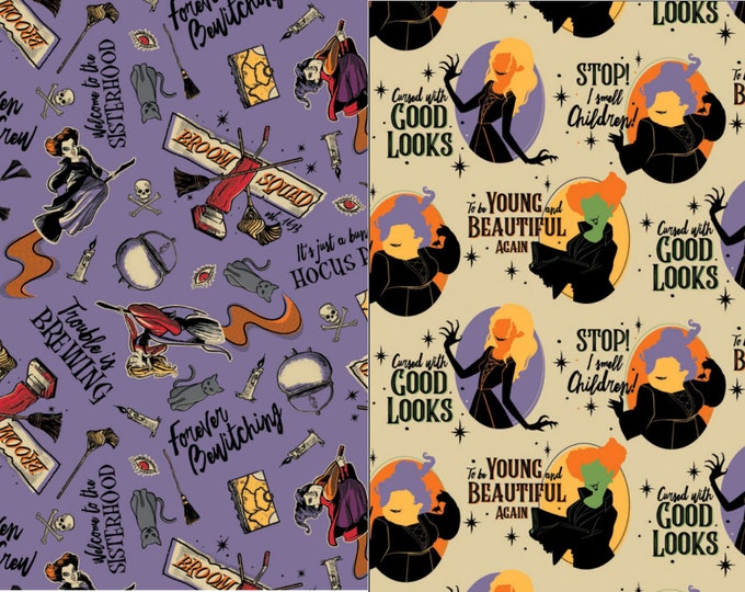 Camelot Cottons HOCUS POCUS...It's a Coven Crew!!  The Sanderson Sisters have arrived!!  100% Cotton