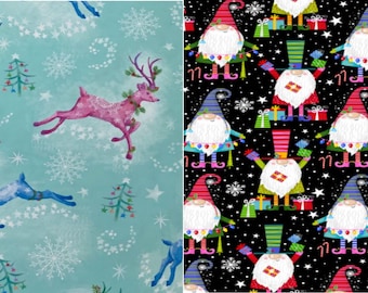 Christmas Whimsy from Fabric Traditions!!  Pastel Reindeer and Christmas Gnomes are sure to delight this season!!