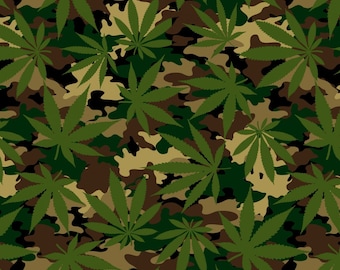 David Textiles Exclusive.....Camo Cannabis!!  100% Cotton.