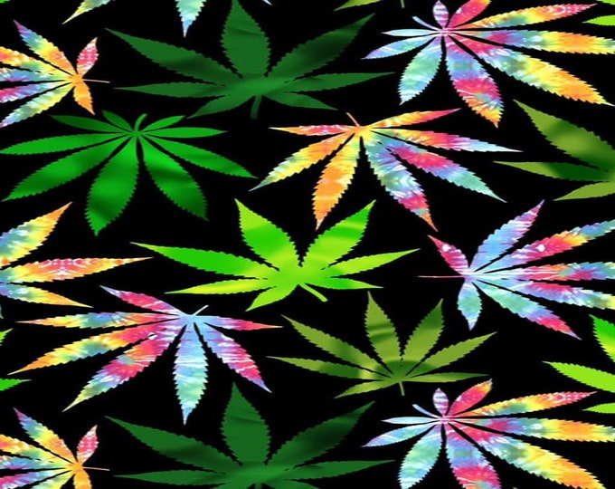 David Textiles Exclusive.....Psychadelic Cannabis!!  100% Cotton.