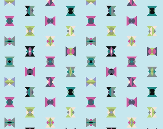 Tula Pink Acacia Arrowheads in Sky!  Rare Out Of Print Fabric!  100% Cotton.