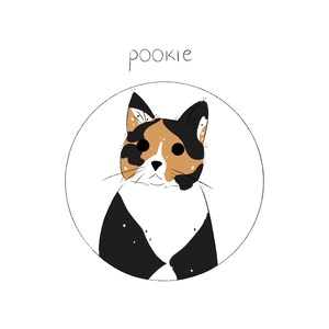 Ritratto digitale personalizzato di un animale domestico - gatto/cane, minimalista, colori mal disegnati