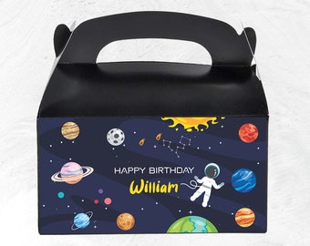 SPACE PARTY FAVOR Box Label, Space favor box. Instant Download ( Instant Download and Editable File)