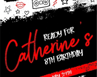 Cruella inspired Party Invitation