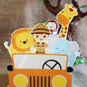 Instant download Printable Safari Jeep centerpiece