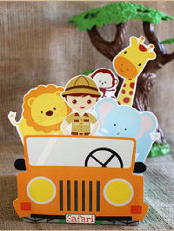 Instant Download Printable Safari Jeep Centerpiece | Etsy