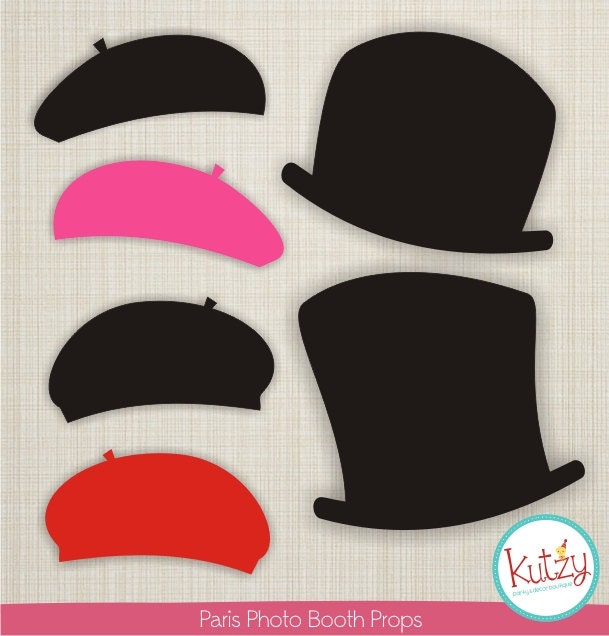 Printable Paris photo booth props