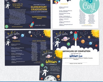 Graduation Space Combo (Includes Invitation, Certificate and Graduation program)