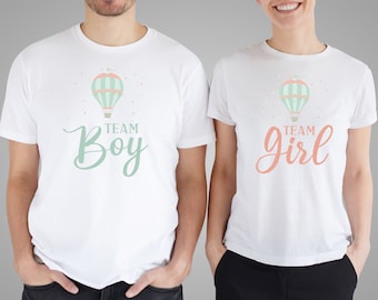 Hot air balloon Gender reveal Printable Iron-on Transfer Design