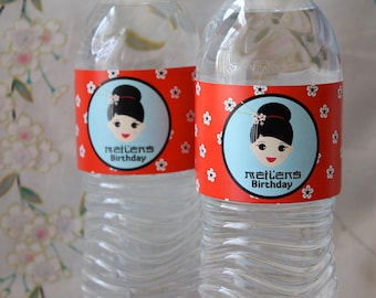 Japanese water label