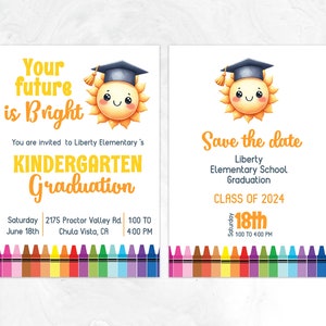 Votre avenir est prometteur Faire-part de remise des diplômes et carte Save the date