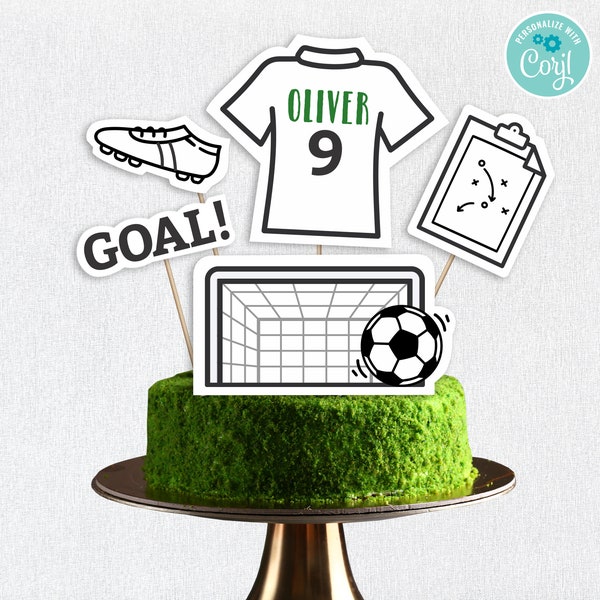 Soccer Cake Topper - Etsy