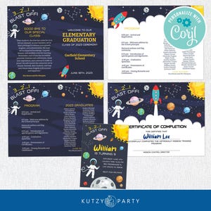 SPACE Graduation Combo (Enthält Einladung, Save the date, Zertifikat und Abschlussprogramm)