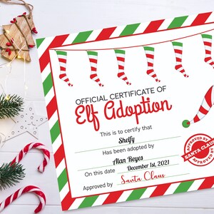 Elf Adoption Certificate, Printable, Editable, Elf on the Shelf - Etsy