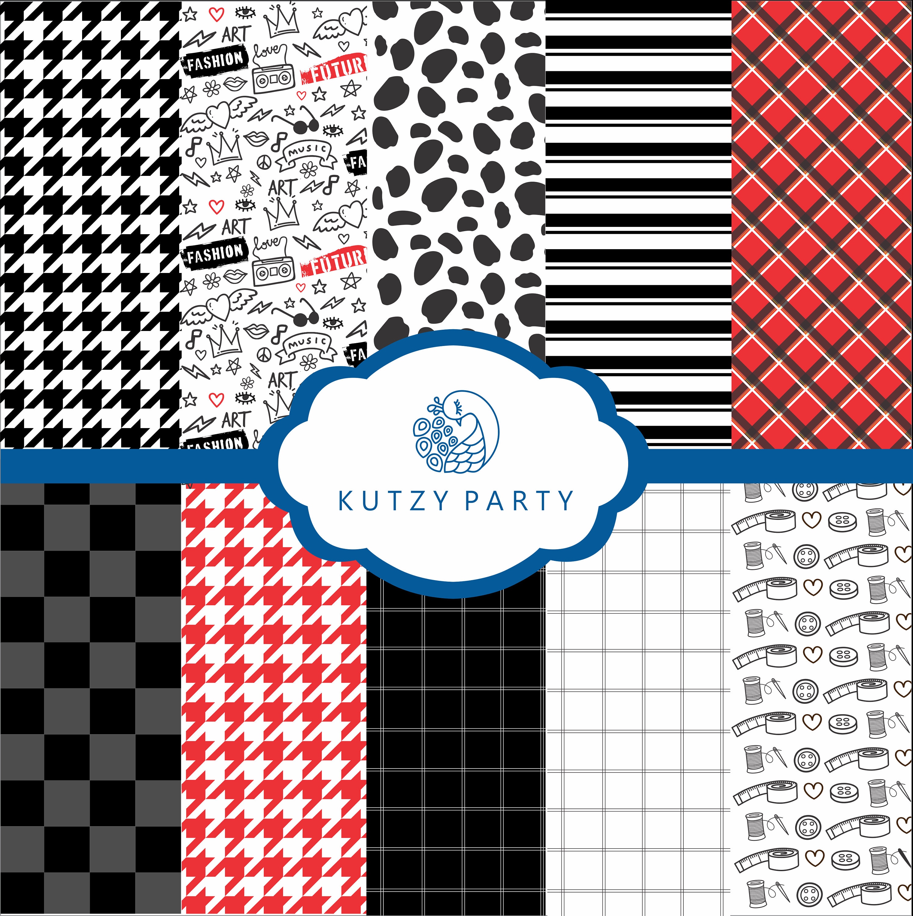 Cruella Inspired Digital Paper