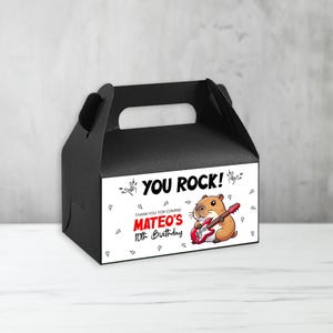 Capybara rock Favor bag label